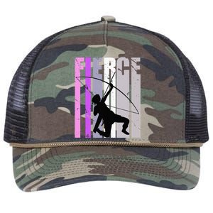 Purple Archery Fierce Birthday Archer Courage pink Retro Rope Trucker Hat Cap