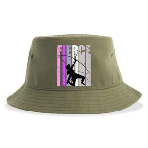 Purple Archery Fierce Birthday Archer Courage pink Sustainable Bucket Hat