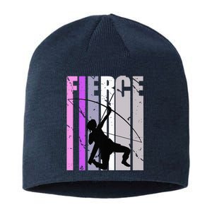 Purple Archery Fierce Birthday Archer Courage pink Sustainable Beanie