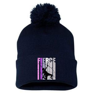 Purple Archery Fierce Birthday Archer Courage pink Pom Pom 12in Knit Beanie