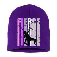 Purple Archery Fierce Birthday Archer Courage pink Short Acrylic Beanie