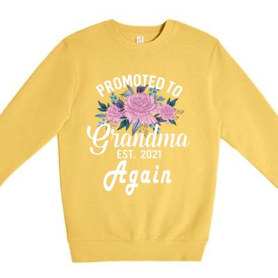 Pregnancy Announcet For GrandparentsPromoted To Grandma Gift Premium Crewneck Sweatshirt