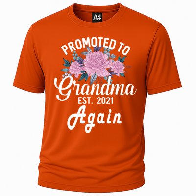 Pregnancy Announcet For GrandparentsPromoted To Grandma Gift Cooling Performance Crew T-Shirt