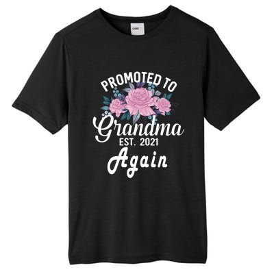 Pregnancy Announcet For GrandparentsPromoted To Grandma Gift Tall Fusion ChromaSoft Performance T-Shirt