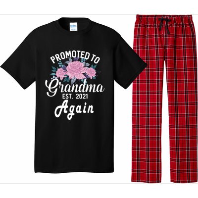 Pregnancy Announcet For GrandparentsPromoted To Grandma Gift Pajama Set