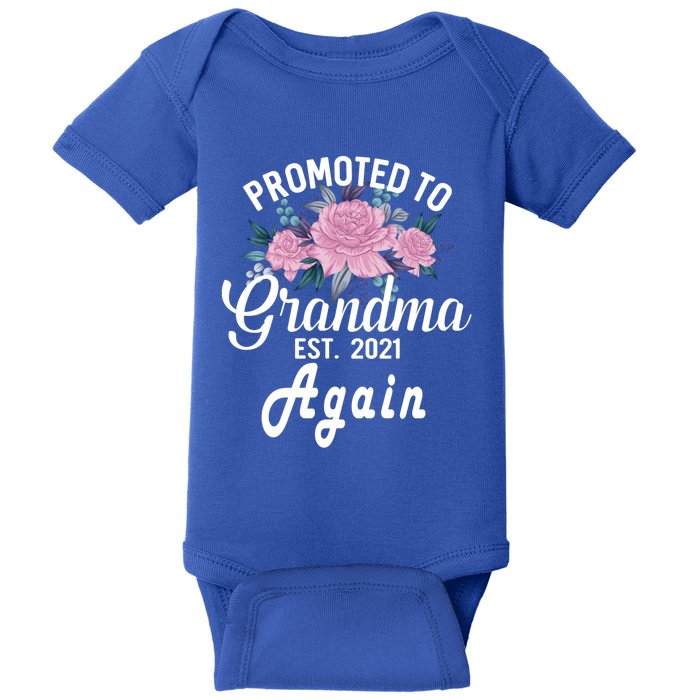 Pregnancy Announcet For GrandparentsPromoted To Grandma Gift Baby Bodysuit