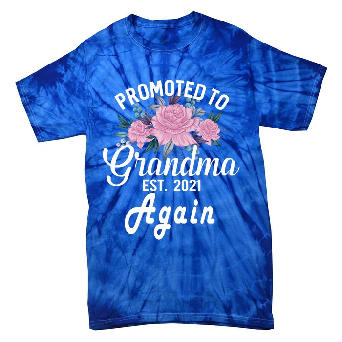 Pregnancy Announcet For GrandparentsPromoted To Grandma Gift Tie-Dye T-Shirt