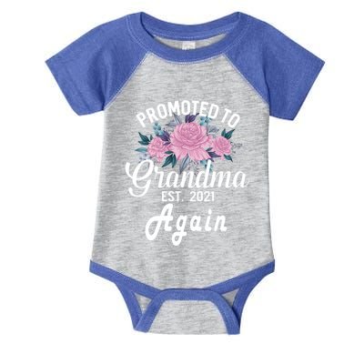 Pregnancy Announcet For GrandparentsPromoted To Grandma Gift Infant Baby Jersey Bodysuit