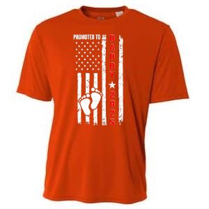 Patriotic American Flag Promoted To Daddy 2025 Cooling Performance Crew T-Shirt