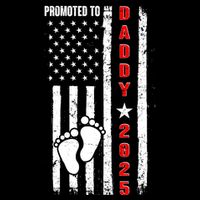 Patriotic American Flag Promoted To Daddy 2025 16 in Basic Backpack