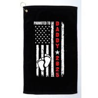 Patriotic American Flag Promoted To Daddy 2025 Golf Towel