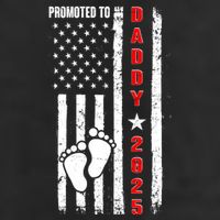 Patriotic American Flag Promoted To Daddy 2025 Golf Towel