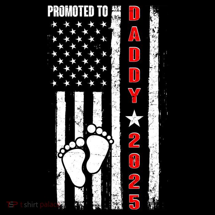 Patriotic American Flag Promoted To Daddy 2025 Crop Top