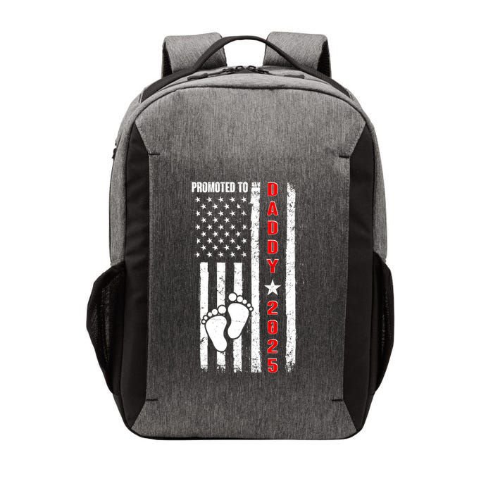 Patriotic American Flag Promoted To Daddy 2025 Vector Backpack