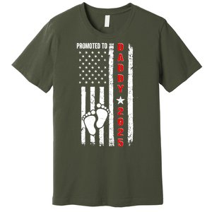 Patriotic American Flag Promoted To Daddy 2025 Premium T-Shirt