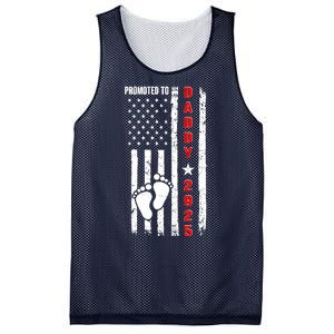 Patriotic American Flag Promoted To Daddy 2025 Mesh Reversible Basketball Jersey Tank