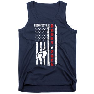 Patriotic American Flag Promoted To Daddy 2025 Tank Top