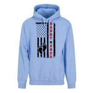 Patriotic American Flag Promoted To Daddy 2025 Unisex Surf Hoodie