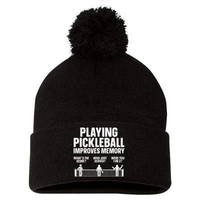 Pickleball Art For Women Paddle Sport Pickleball Lover Pom Pom 12in Knit Beanie