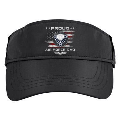 Proud Air Force Dad Military Veteran Pride Us Flag Cute Gift Adult Drive Performance Visor