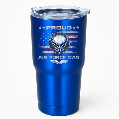 Proud Air Force Dad Military Veteran Pride Us Flag Cute Gift Tumbler