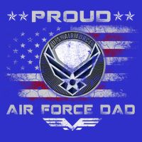 Proud Air Force Dad Military Veteran Pride Us Flag Cute Gift Womens T-Shirt