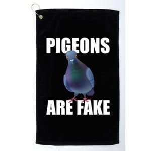 Pigeons Are Fake Liars Birds Are Not Real Spies Gift Platinum Collection Golf Towel