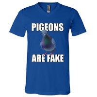 Pigeons Are Fake Liars Birds Are Not Real Spies Gift V-Neck T-Shirt