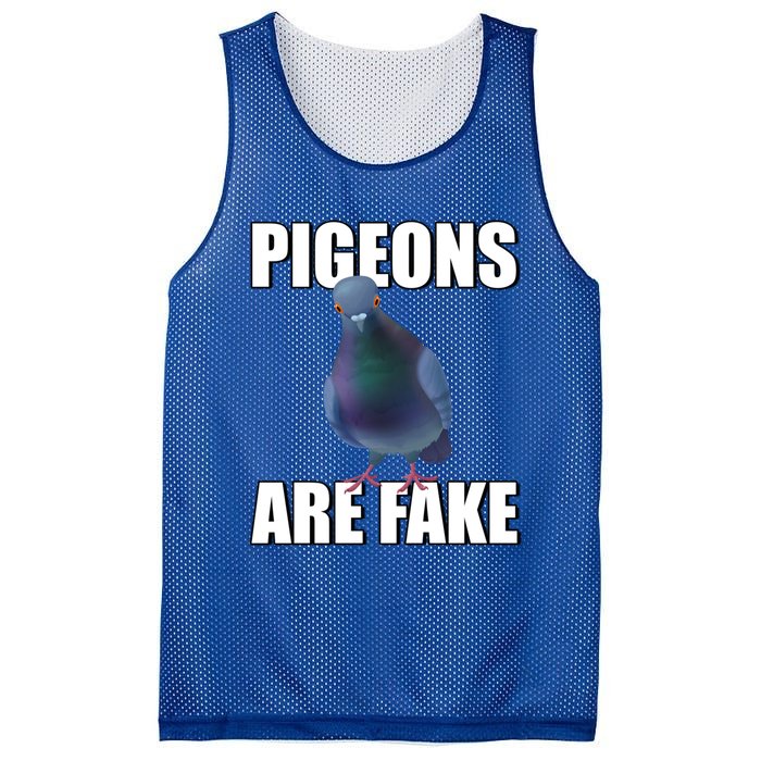 Pigeons Are Fake Liars Birds Are Not Real Spies Gift Mesh Reversible Basketball Jersey Tank