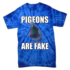 Pigeons Are Fake Liars Birds Are Not Real Spies Gift Tie-Dye T-Shirt