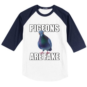 Pigeons Are Fake Liars Birds Are Not Real Spies Gift Baseball Sleeve Shirt