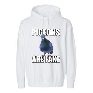 Pigeons Are Fake Liars Birds Are Not Real Spies Gift Garment-Dyed Fleece Hoodie