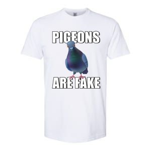 Pigeons Are Fake Liars Birds Are Not Real Spies Gift Softstyle CVC T-Shirt