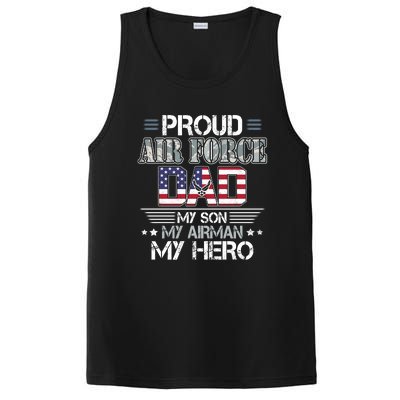 Proud Air Force Dad My Son My Airman My Hero PosiCharge Competitor Tank