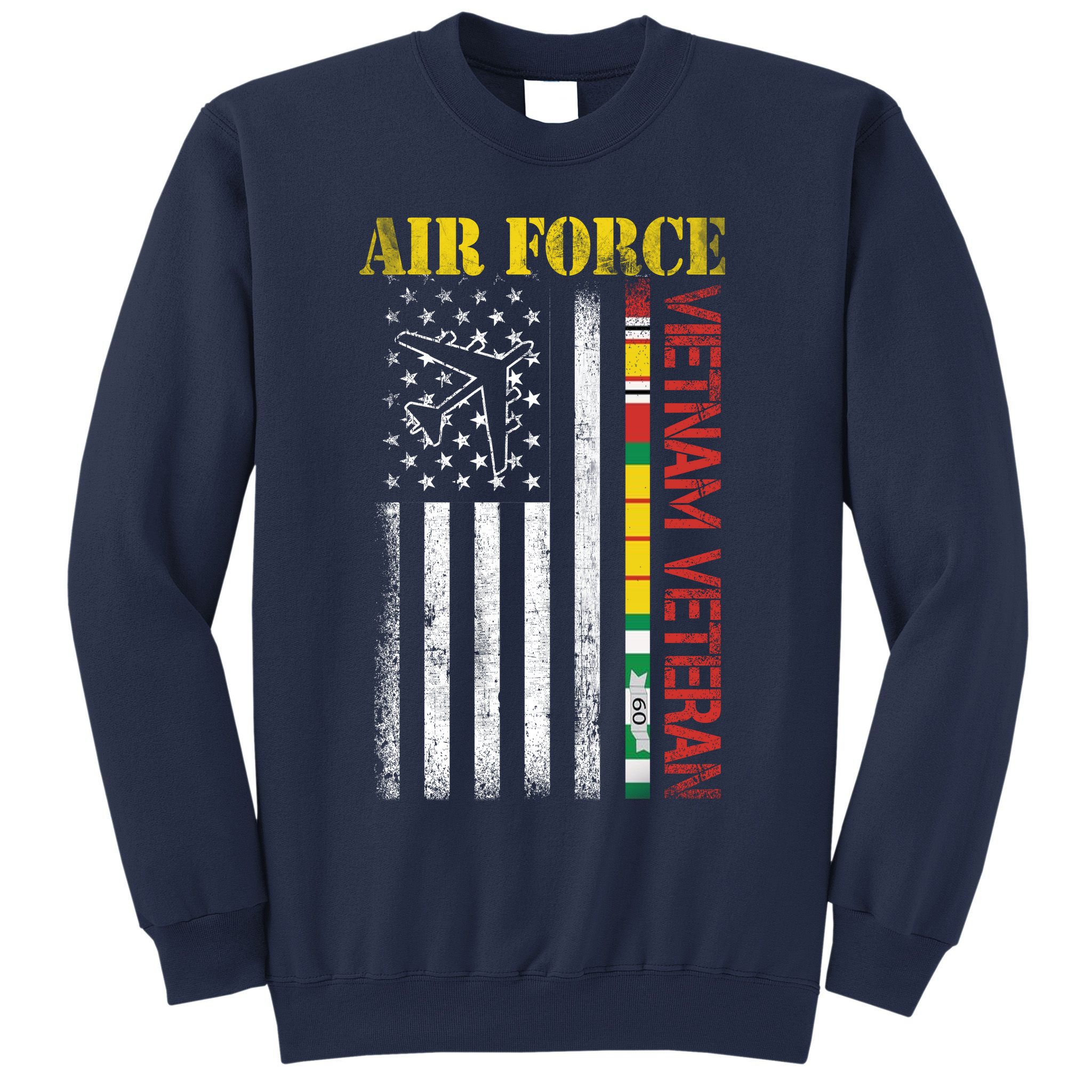 Proud Air Force Vietnam Veteran American Flag Gift Sweatshirt