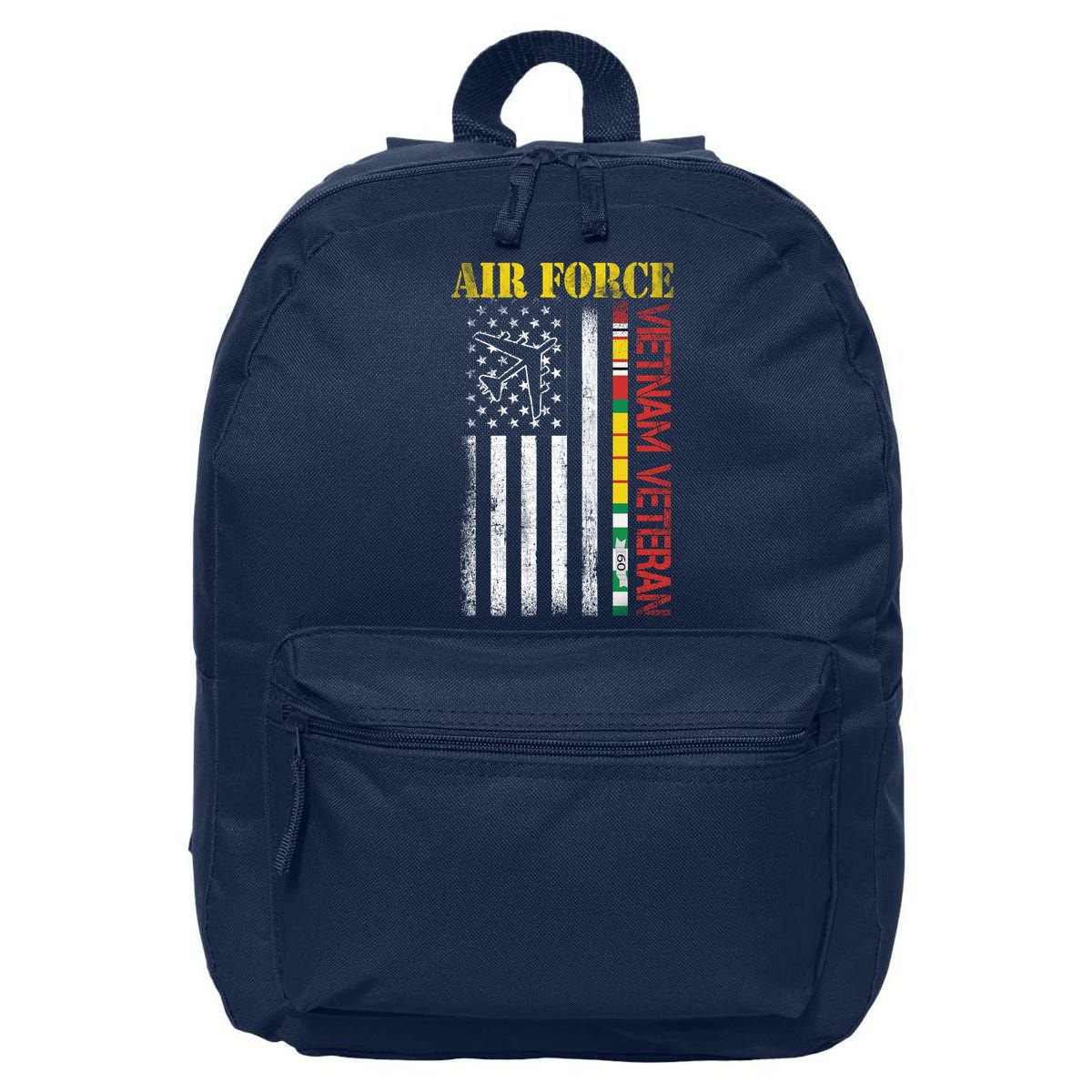 Proud Air Force Vietnam Veteran American Flag Gift 16 in Basic Backpack