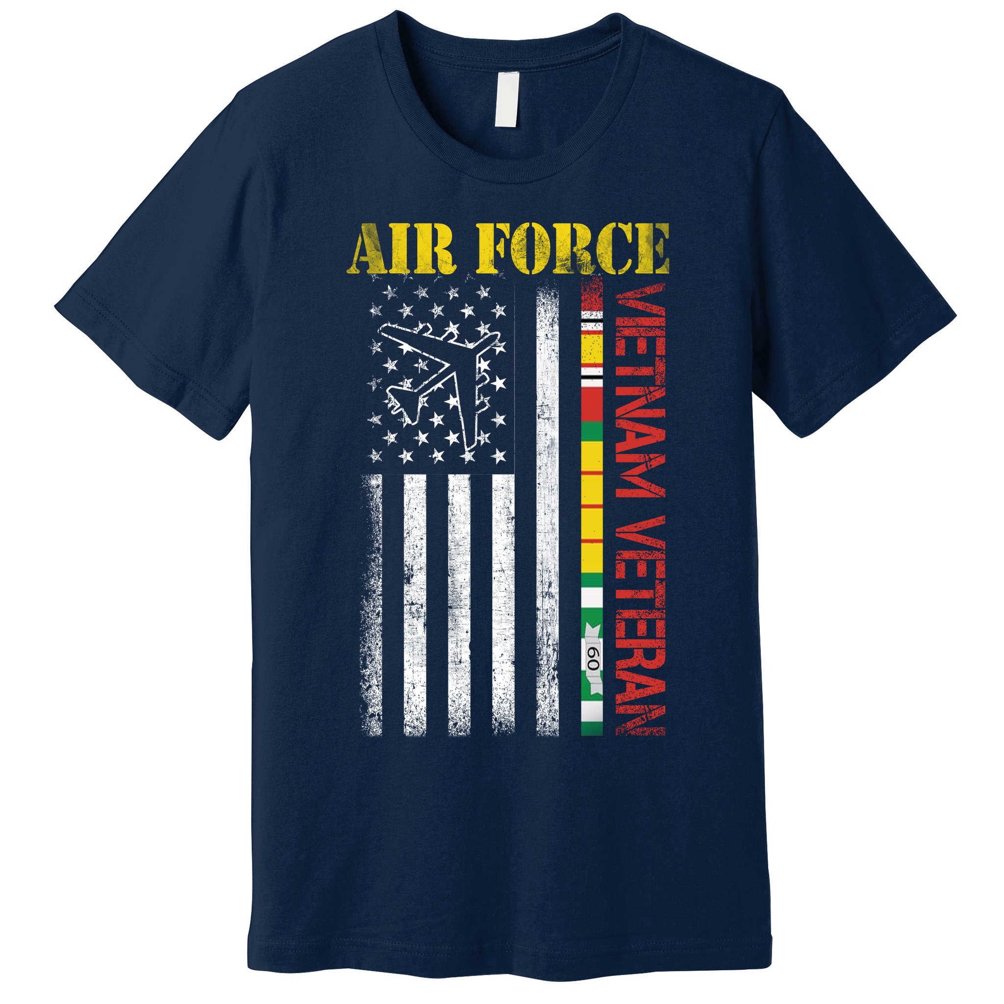 Proud Air Force Vietnam Veteran American Flag Gift Premium T-Shirt