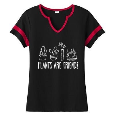 Plants Are Friends Ladies Halftime Notch Neck Tee