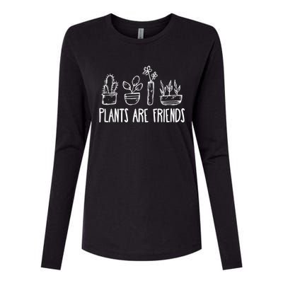 Plants Are Friends Womens Cotton Relaxed Long Sleeve T-Shirt