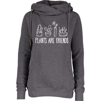 Plants Are Friends Womens Funnel Neck Pullover Hood