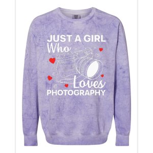 Photography Art For Women Photographer Camera Lovers Colorblast Crewneck Sweatshirt