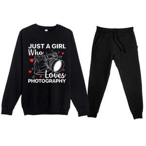 Photography Art For Women Photographer Camera Lovers Premium Crewneck Sweatsuit Set