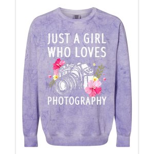 Photography Art For Women Photographer Camera Lovers Colorblast Crewneck Sweatshirt