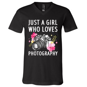 Photography Art For Women Photographer Camera Lovers V-Neck T-Shirt