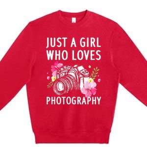 Photography Art For Women Photographer Camera Lovers Premium Crewneck Sweatshirt