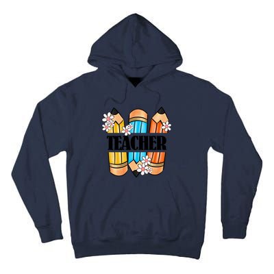 Pencil And Flower Back To School Graphic Tall Hoodie