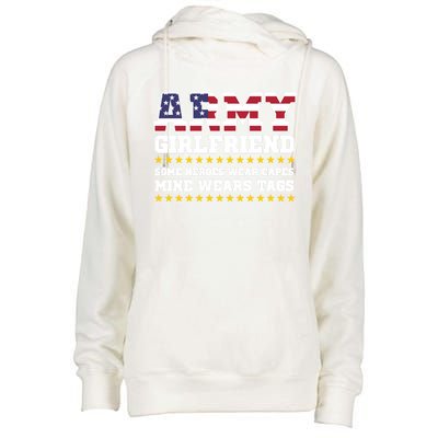 Proud Army Friend Funny Gift Military Friend Hoody Hero Womens Funnel Neck Pullover Hood