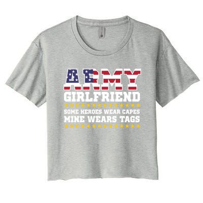 Proud Army Friend Funny Gift Military Friend Hoody Hero Women's Crop Top Tee