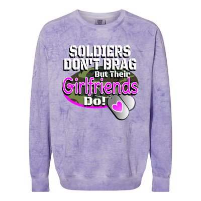 Proud Army Friend Gift Soldiers Don't Brag Military Colorblast Crewneck Sweatshirt