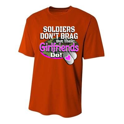 Proud Army Friend Gift Soldiers Don't Brag Military Performance Sprint T-Shirt